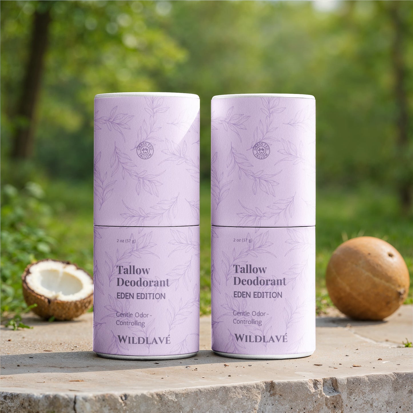 2 Pack Eden Edition Natural Tallow Deodorant Stick