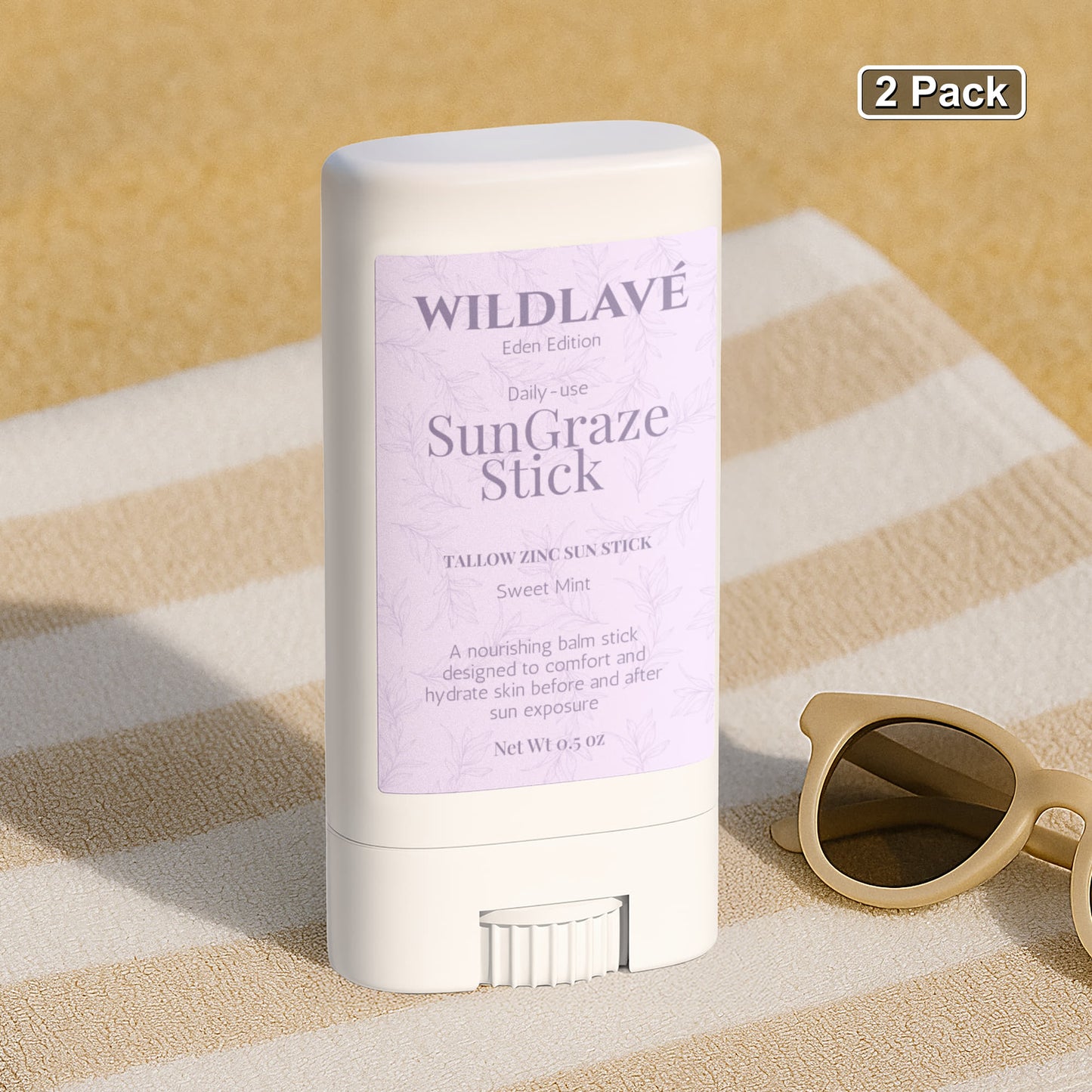 2 Pack Eden Edition SunGraze Stick Tallow Balm