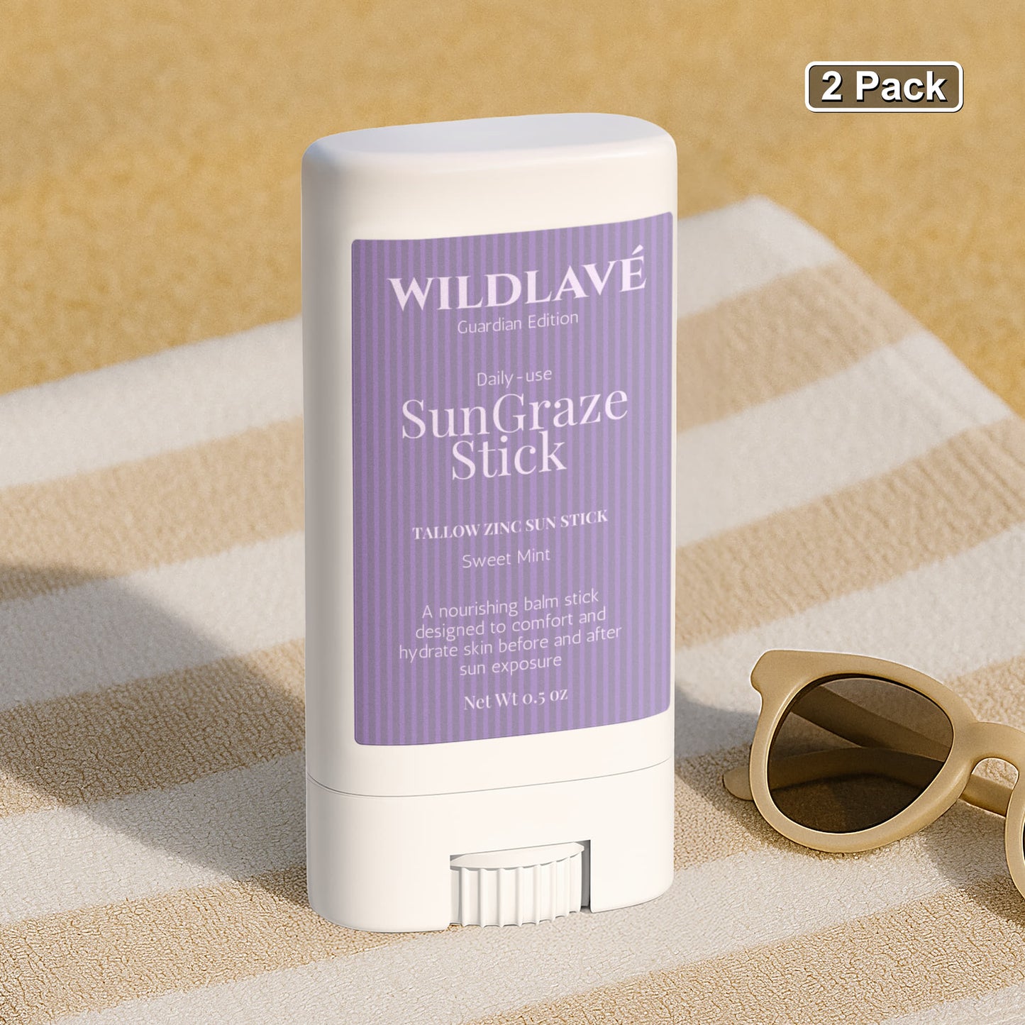 2 Pack Guardian Edition SunGraze Stick Tallow Balm