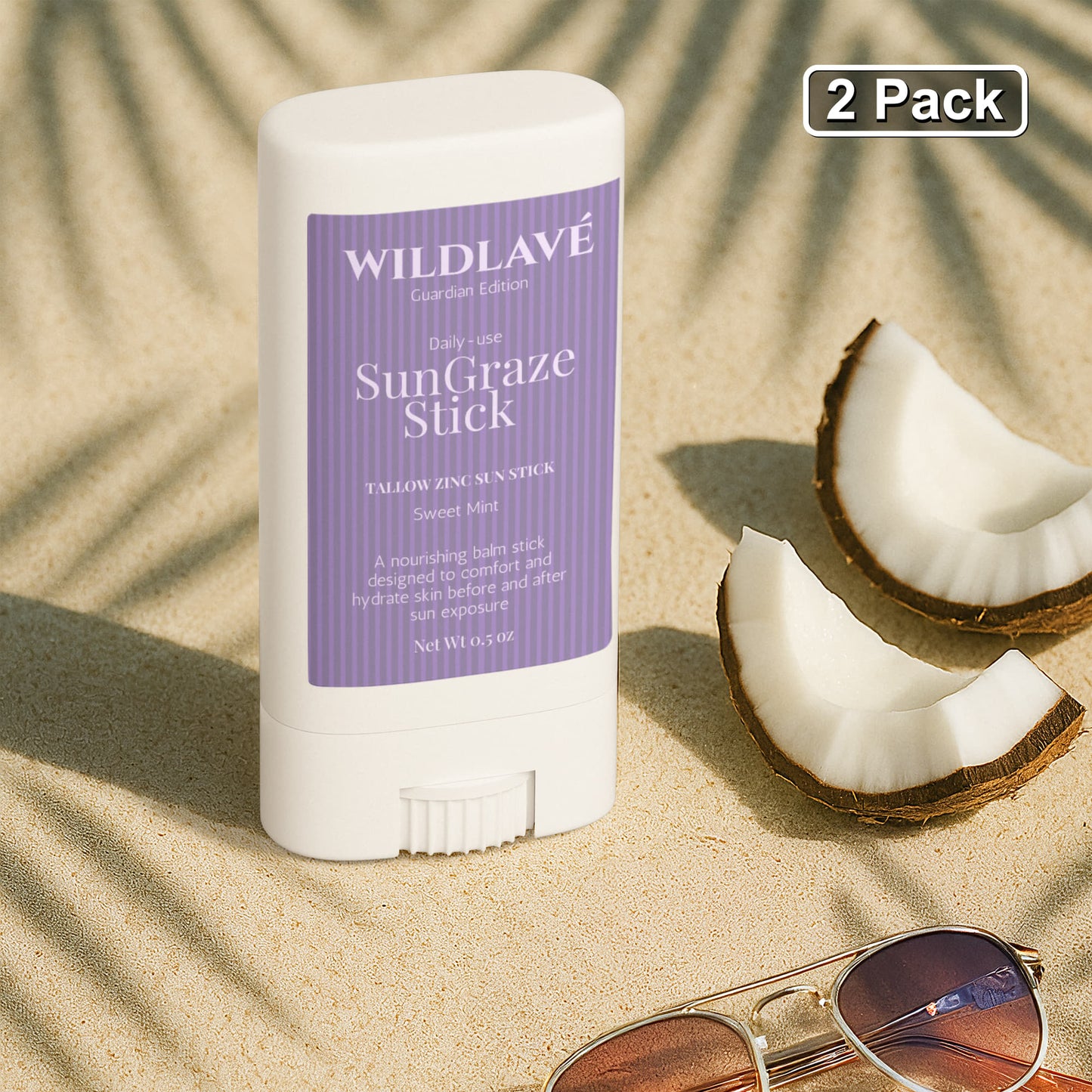 2 Pack Guardian Edition SunGraze Stick Tallow Balm