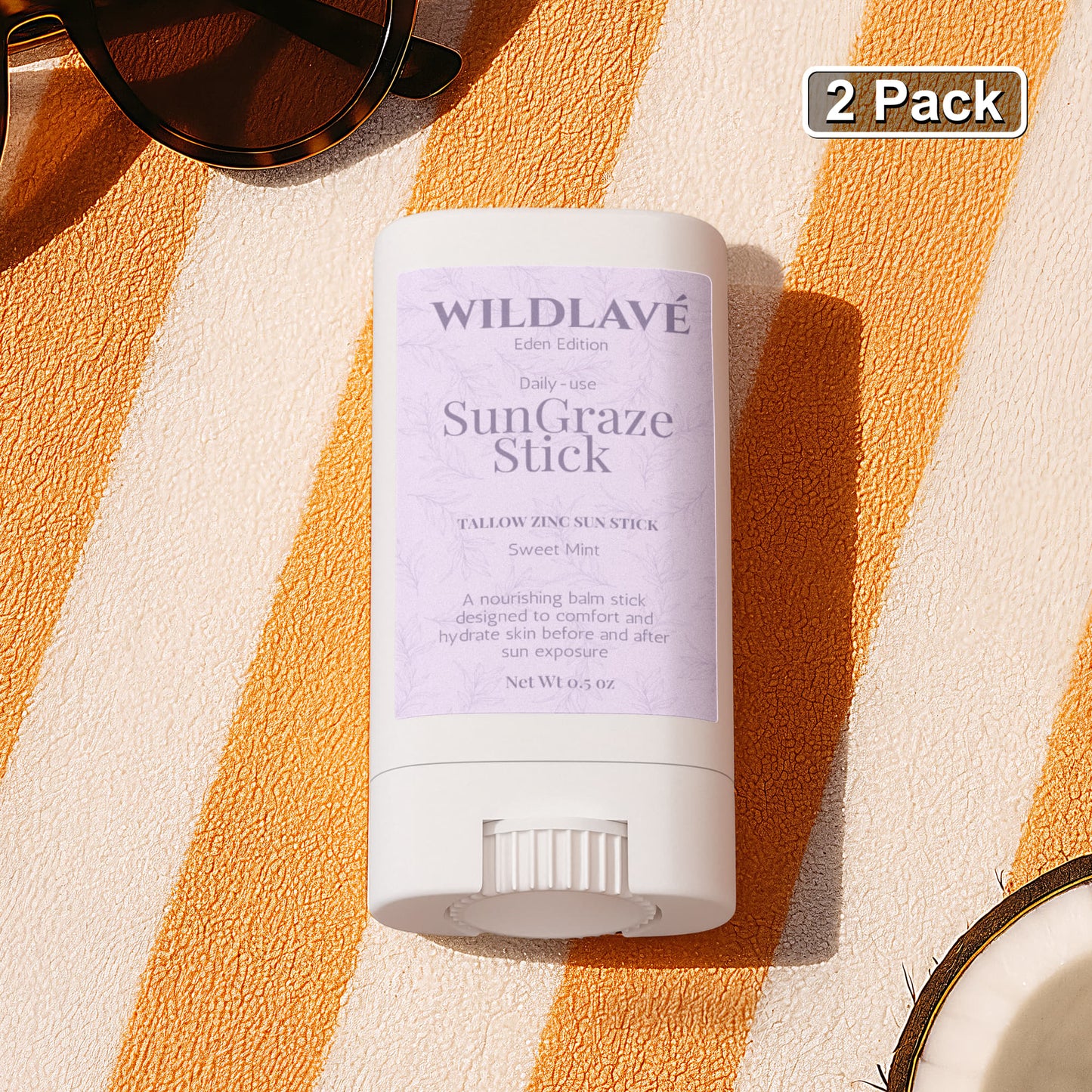 2 Pack Eden Edition SunGraze Stick Tallow Balm
