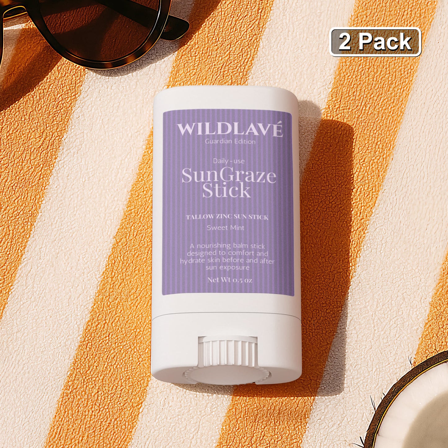 2 Pack Guardian Edition SunGraze Stick Tallow Balm