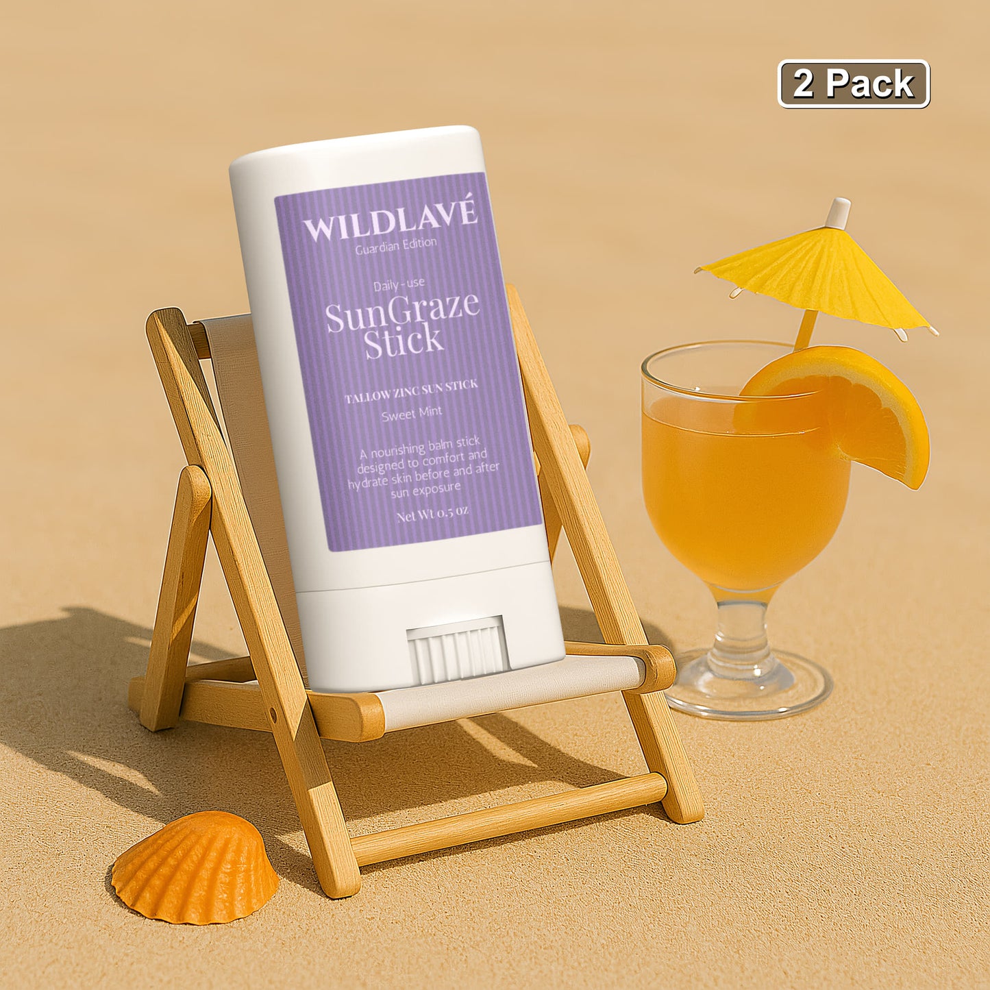 2 Pack Guardian Edition SunGraze Stick Tallow Balm